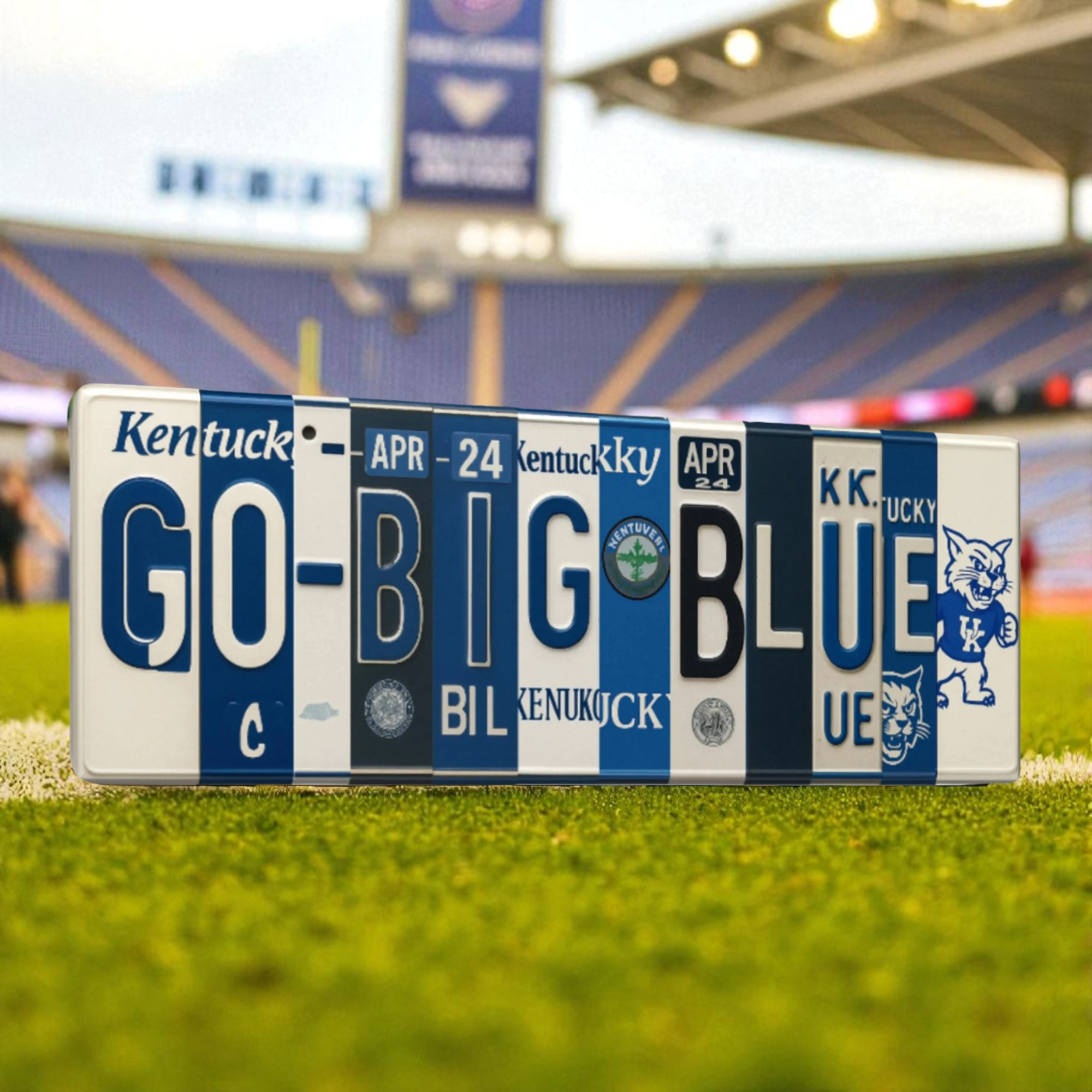 Kentucky Wildcats License Plate Sign College Football Decor Gift for Him