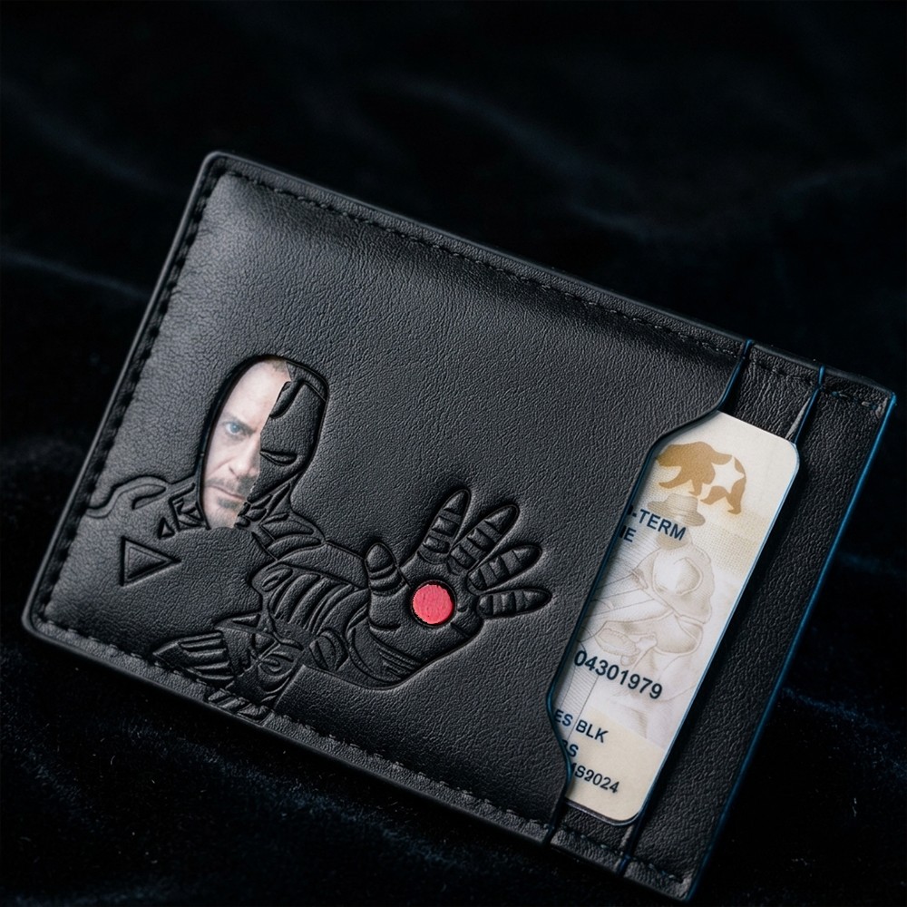 Personalized Leather Card Holder for Men Unique Gift for Him