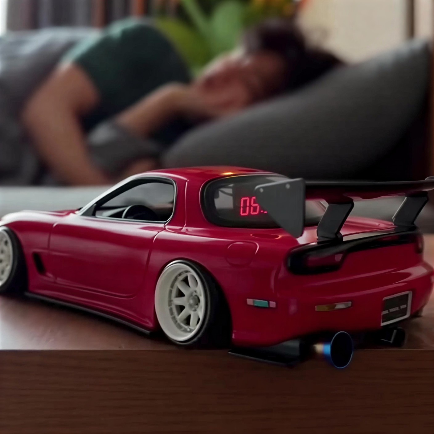 Car Alarm Clock with Realistic Engine and Light Effects Gift for Boyfriend