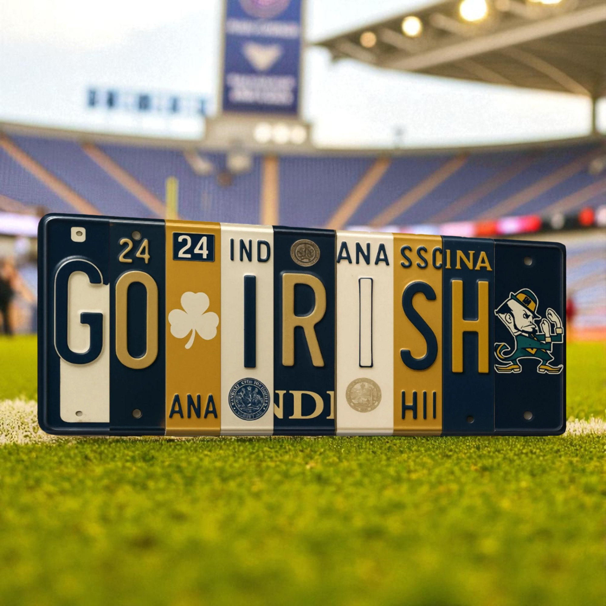 Notre Dame Fighting Irish License Plate Sign College Football Decor Gift for Him