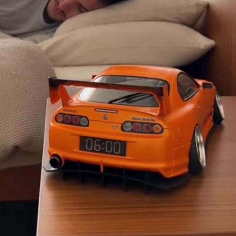 Car Alarm Clock with Realistic Engine and Light Effects Gift for Boyfriend
