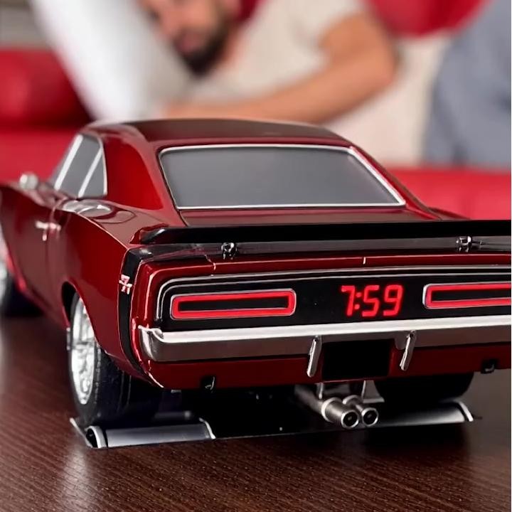 Car Alarm Clock with Realistic Engine and Light Effects Gift for Boyfriend