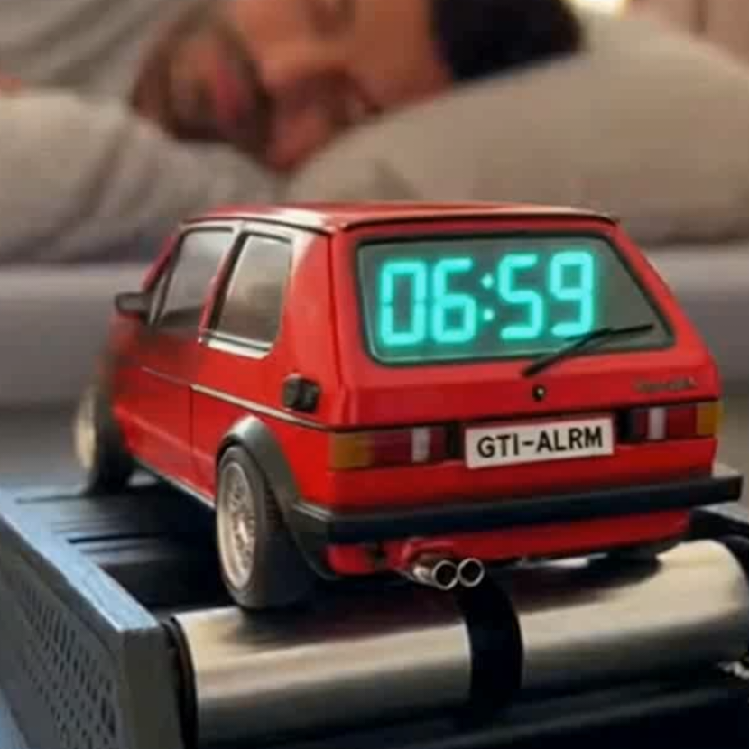 Car Alarm Clock with Realistic Engine and Light Effects Gift for Boyfriend