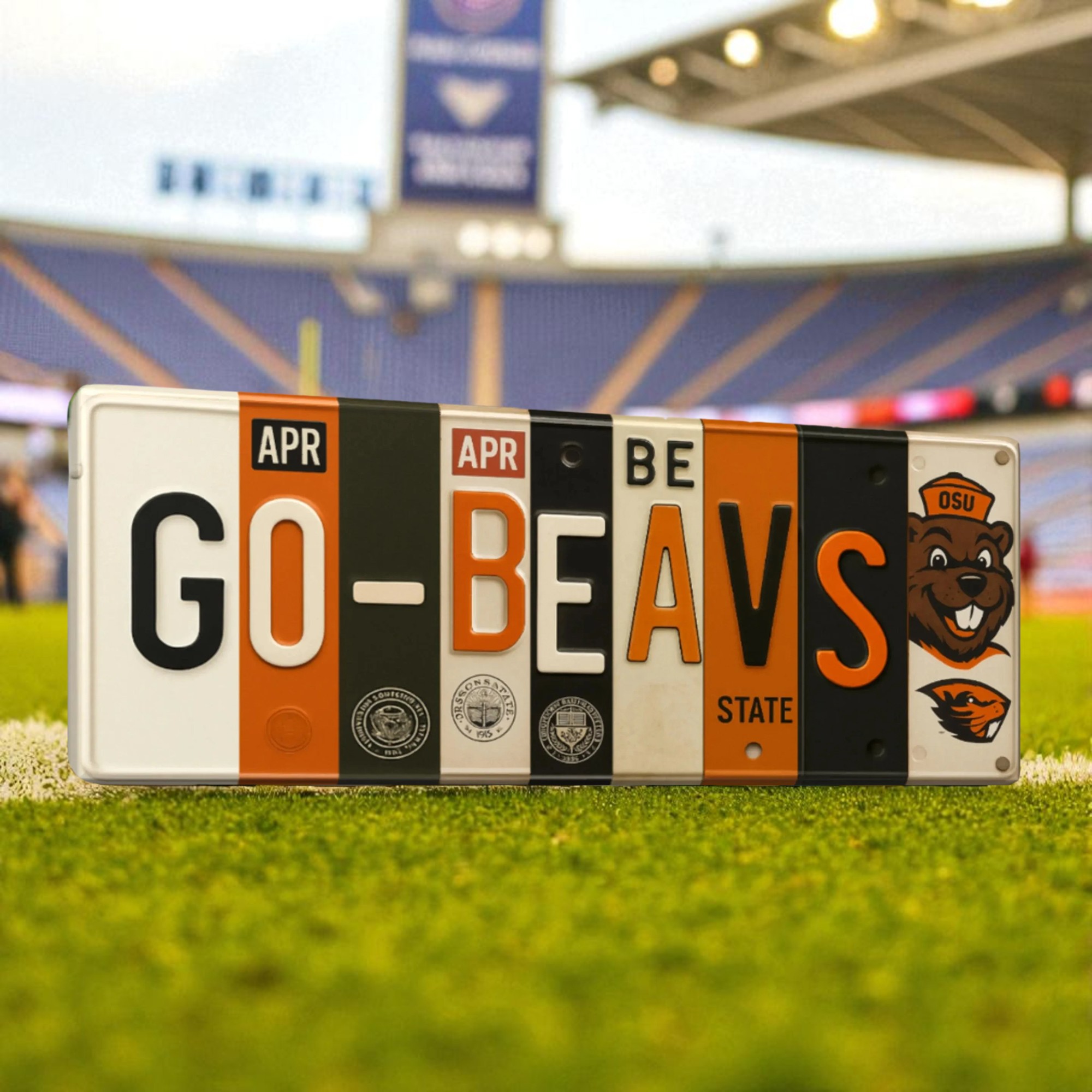 Oregon State Beavers License Plate Sign College Football Decor Gift for Him