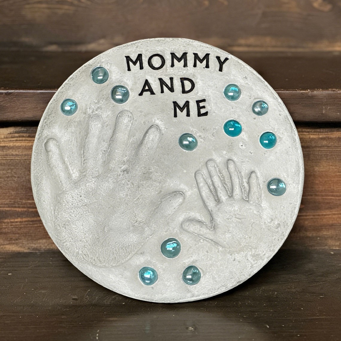 Personalized Grandma's Garden DIY Stepping Stone Kit Handprint Footprint Mother's Day Gift