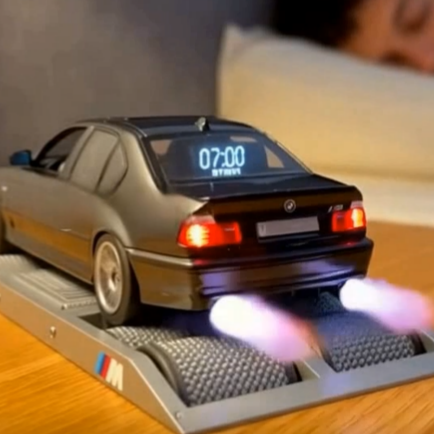 Car Alarm Clock with Realistic Engine and Light Effects Gift for Boyfriend