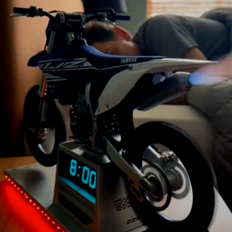 Motorcycle Alarm Clock with Realistic Engine and Light Effects Gift for Boyfriend