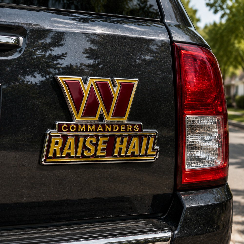 Washington Commanders 3D Metal Car Emblem Badge,  Premium Football Fan Auto Decor