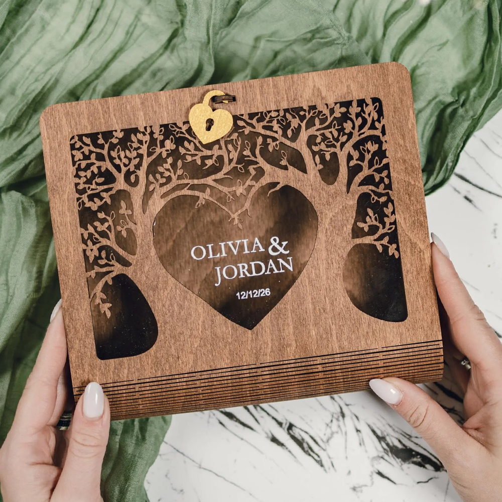 Personalized Wedding Memory Book Box Makes a Meaningful Gift for Your Loved One