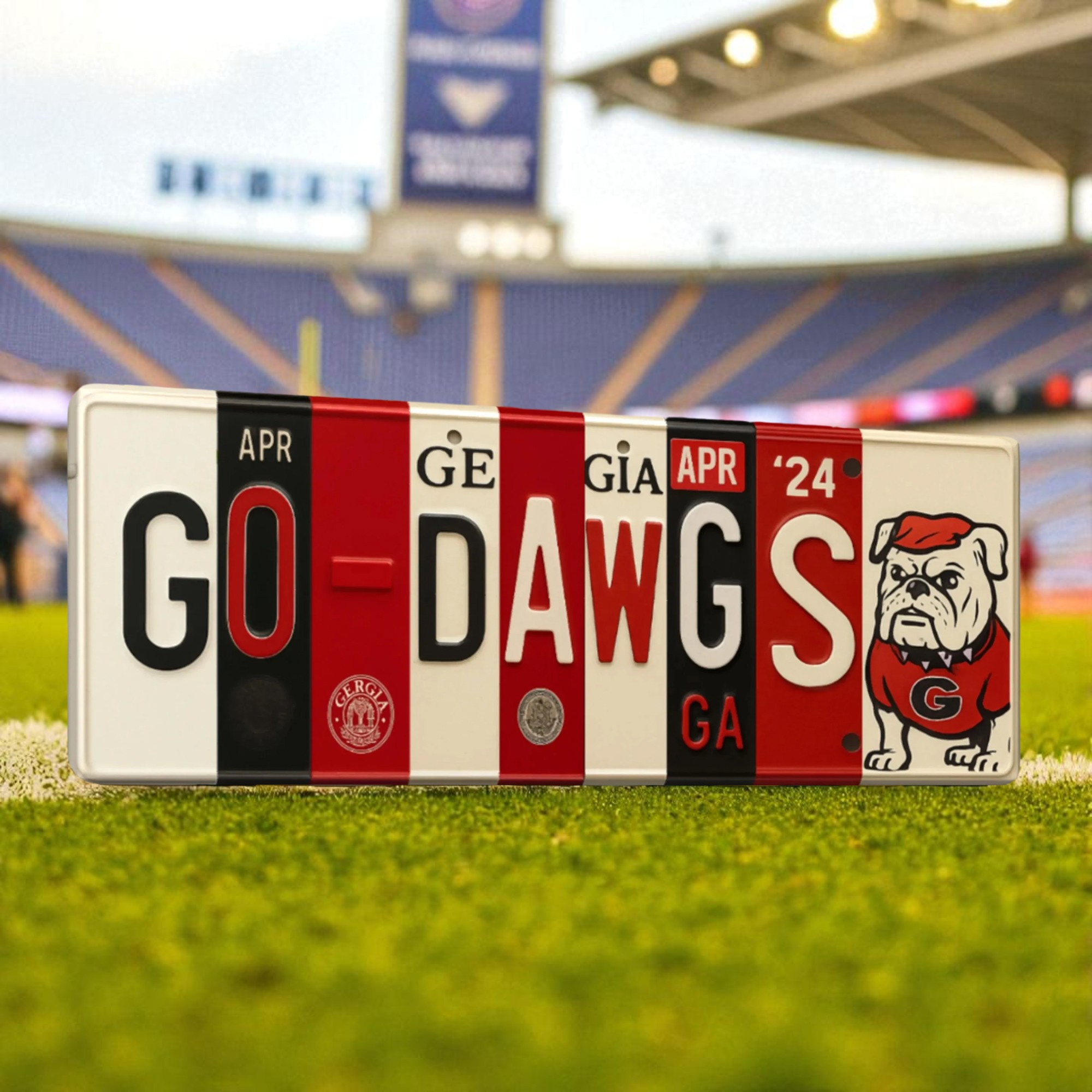 Georgia Bulldogs License Plate Sign College Football Decor Gift for Him