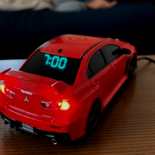 Car Alarm Clock with Realistic Engine and Light Effects Gift for Boyfriend