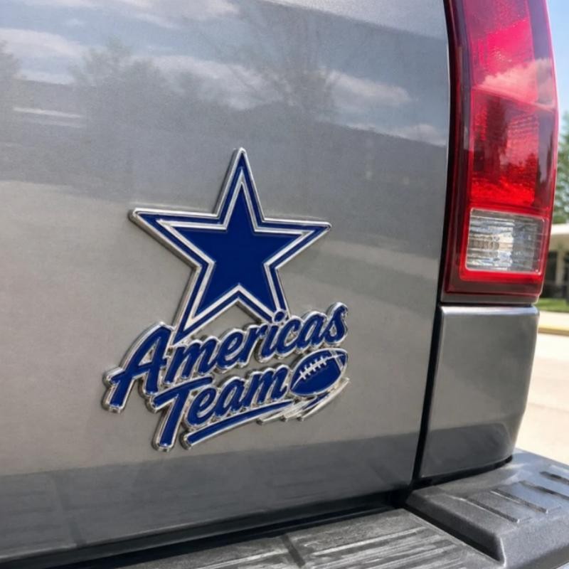Dallas Cowboys 3D Metal Car Emblem Badge, Premium Football Fan Auto Decor