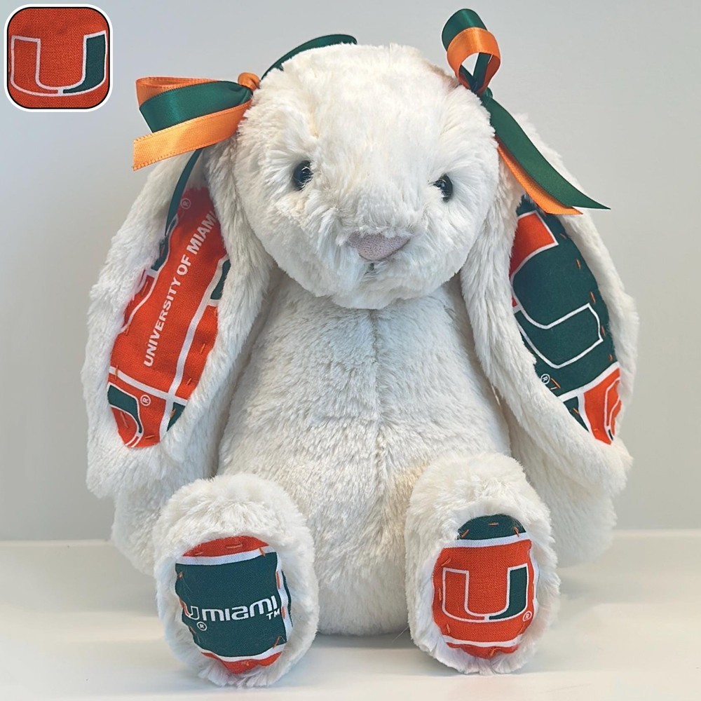 Personalized University Plush Bunny Collegiate Fans Students Gift