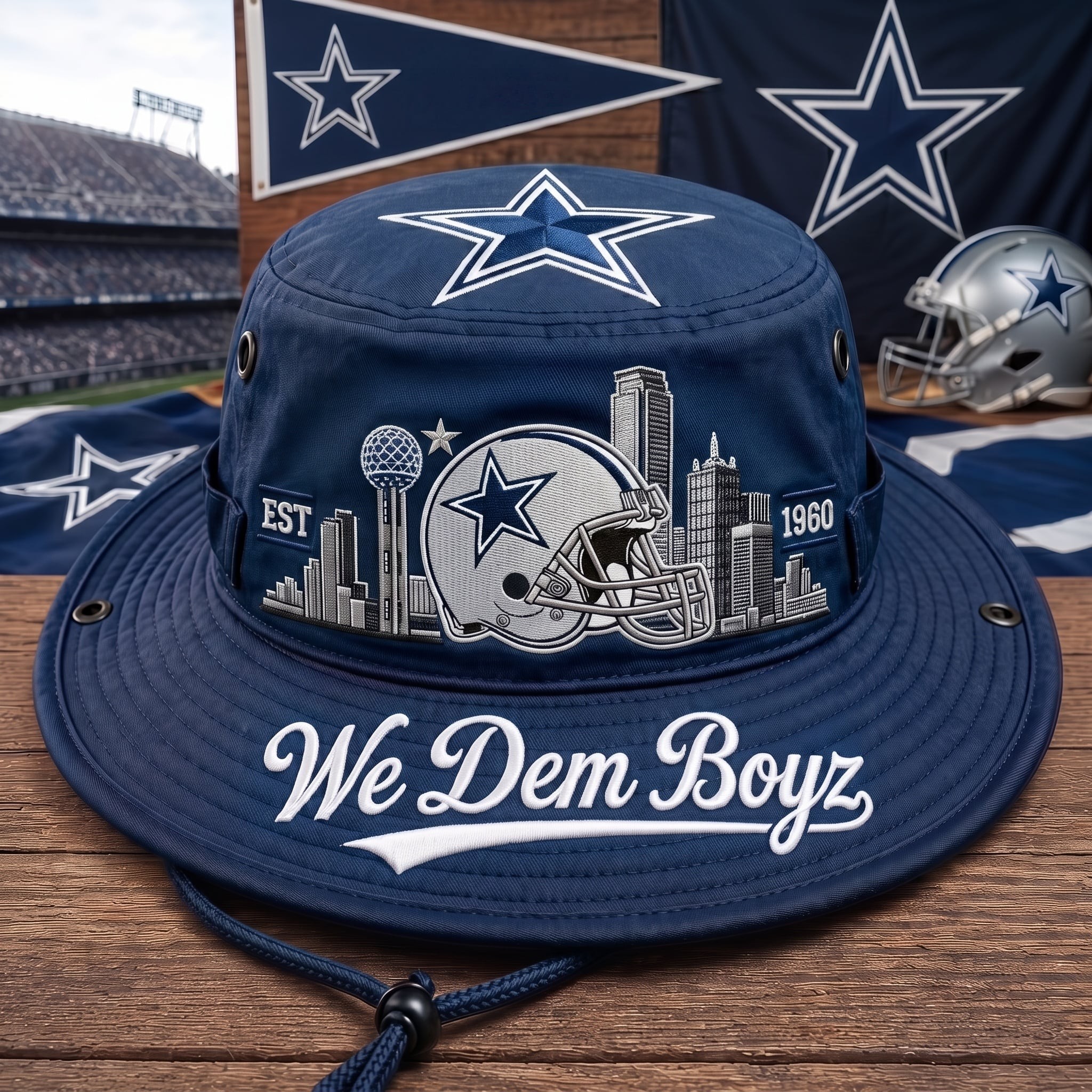 We Dem Boyz Boonie Hat, Football Fan Wide Brim Hat, Game Day Outdoor Hat