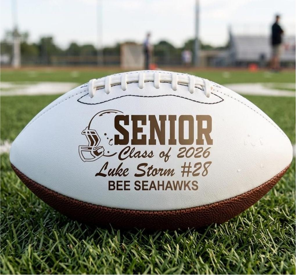 2027 Senior Football Gift, Class of 2027 Gift, Personalized Football, Football Gift, Senior Keepsake