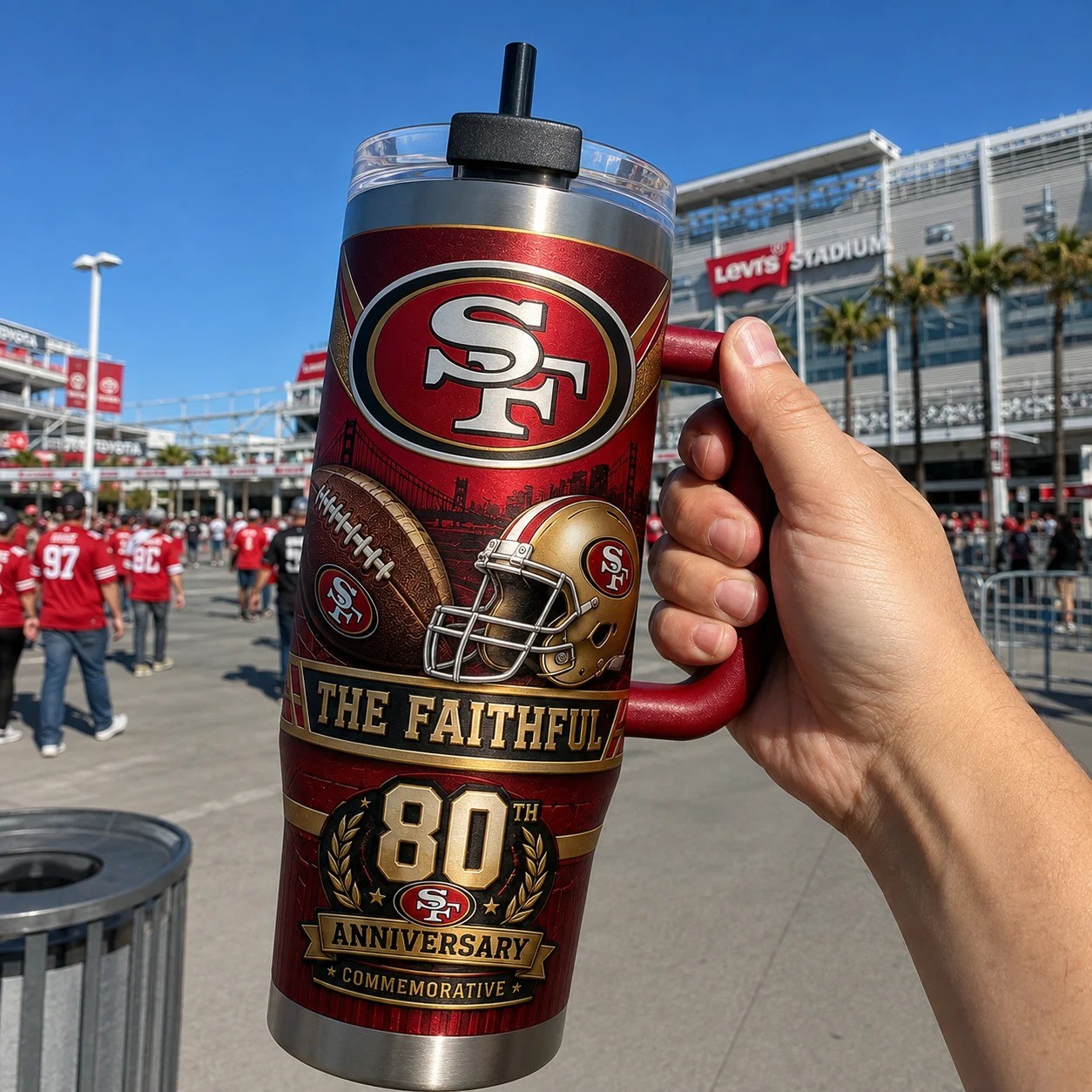 The Faithful 80th Anniversary Commemorative Stainless Steel Tumbler, Game Day Cup