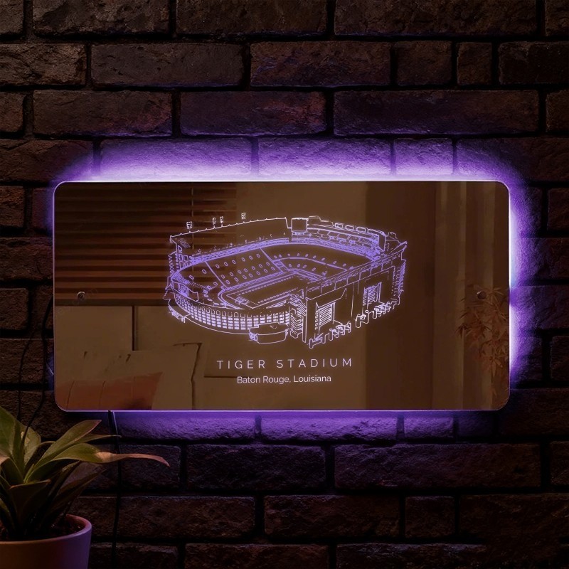 Tiger Stadium Mirror Light - Gifts For Sports Lovers