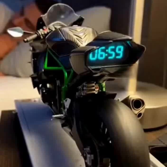 Motorcycle Alarm Clock with Realistic Engine and Light Effects Gift for Boyfriend