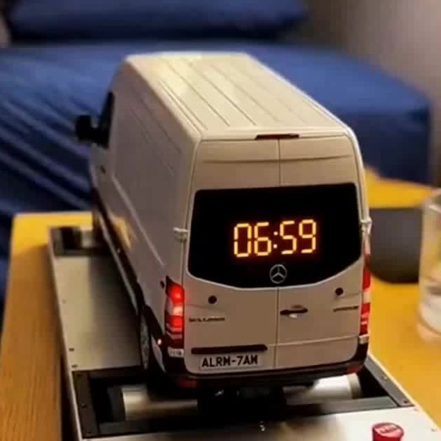 Car Alarm Clock with Realistic Engine and Light Effects Gift for Boyfriend