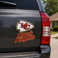 Kansas City Chiefs 3D Metal Car Emblem Badge, Peel & Stick, Car-Wash Safe Auto Decor