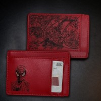 Handcrafted Web Hero Inspired Leather Card Holder Gift for Him