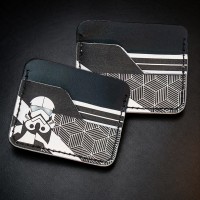 Handcrafted Sci-Fi Inspired Leather Card Holder Gift for Him Father's Day Gift