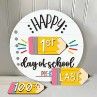 Custom Back to School Sign for Kids Reusable Photo Prop for First 100th or Last Day of School
