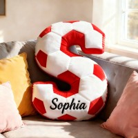 Personalized  Soccer Letter Pillow with Custom Name Design