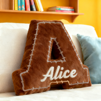 Personalized  Football Letter Pillow with Custom Name Design