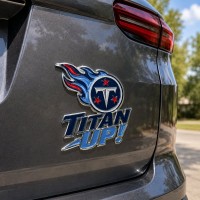 Tennessee Titans 3D Metal Car Emblem Badge, Premium Football Fan Auto Decor