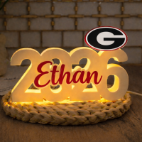 Personalized Graduation Light Box Custom Name LED Night Light Gift with School Logo