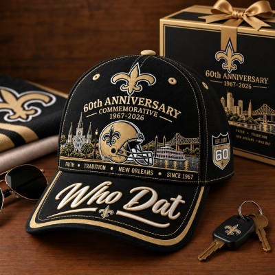 Who Dat 60th Anniversary Commemorative Cap, One Size Fits Most