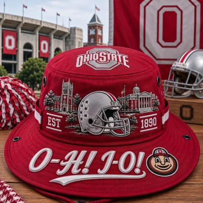 O-H! I-O! Boonie Hat, College Football Fan Wide Brim Game Day Hat