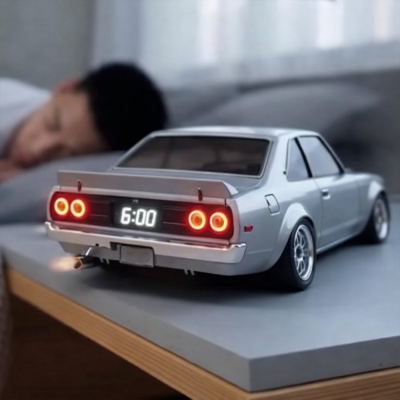 Car Alarm Clock with Realistic Engine and Light Effects Gift for Boyfriend