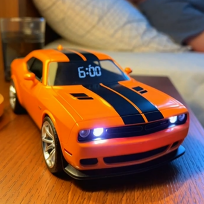 Car Alarm Clock with Realistic Engine and Light Effects Gift for Boyfriend