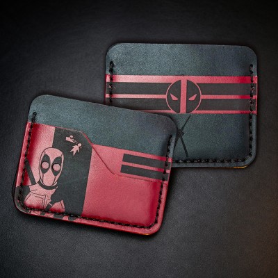 Handcrafted Hero Inspired Single Layer Leather Card Holder Gift for Him