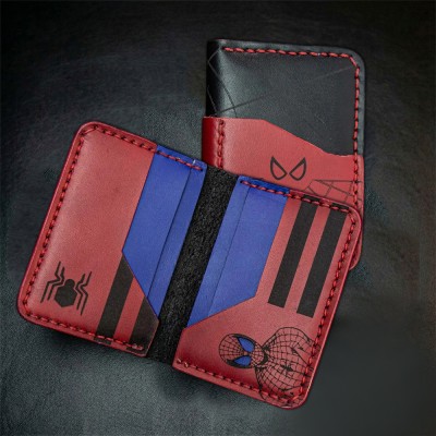 Handcrafted Web Hero Inspired Leather Wallet Gift for Him