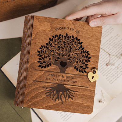 Personalized Wedding Memory Book Box Makes a Meaningful Gift for Your Loved One
