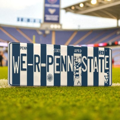 Penn State Nittany Lions License Plate Sign College Football Decor Gift for Him