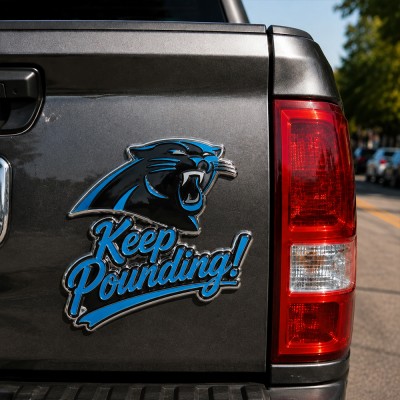 Carolina Panthers 3D Metal Car Emblem Badge, Premium Football Fan Auto Decor