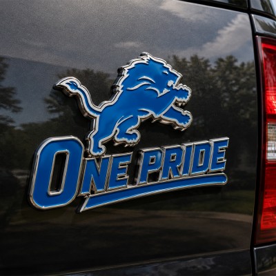  Detroit Lions 3D Metal Car Emblem Badge, Premium Football Fan Auto Decor