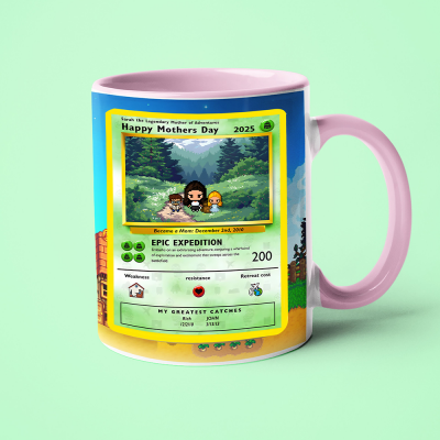 Custom Retro Pixel Coffee Mug with Unique Avatar and Heartfelt Text Keepsake Gift for Mother's Day