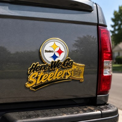 Pittsburgh Steelers 3D Metal Car Emblem Badge, Premium Football Fan Auto Decor