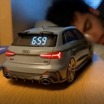 Car Alarm Clock with Realistic Engine and Light Effects Gift for Boyfriend