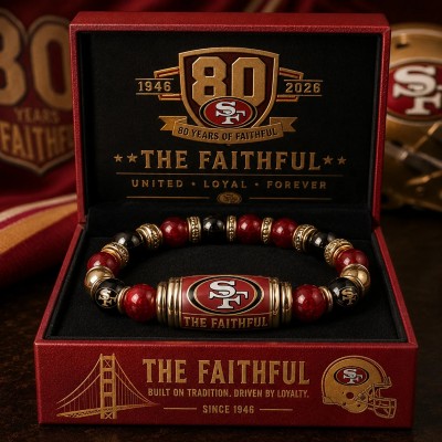 The Faithful 80th Anniversary Commemorative Beaded Bracelet