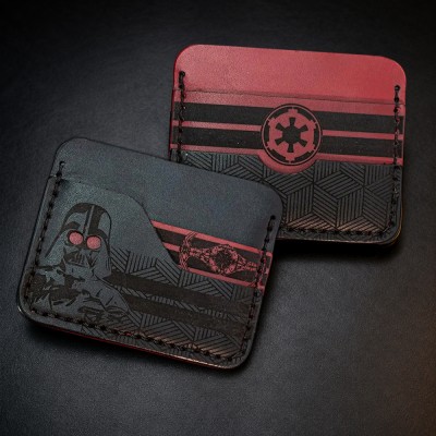 Handcrafted Galactic Villain Inspired Leather Card Holder Gift for Him