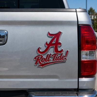 Alabama Crimson Tide 3D Metal Car Emblem Badge, Peel & Stick, Car-Wash Safe Auto Decor