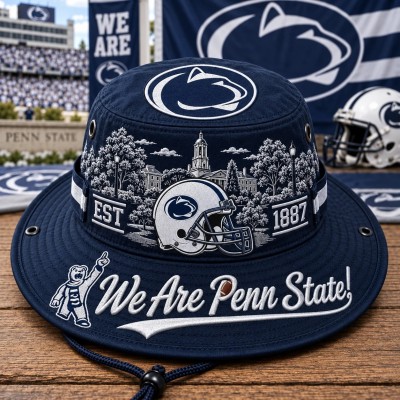 We Are Penn State Boonie Hat, College Football Fan Wide Brim Game Day Hat