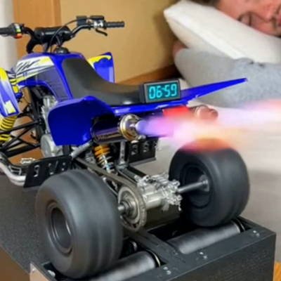 Motorcycle Alarm Clock with Realistic Engine and Light Effects Gift for Boyfriend