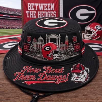 How ’Bout Them Dawgs Boonie Hat, College Football Fan Wide Brim Game Day Hat